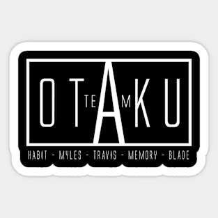 Otaku A Team Podcast White Sticker